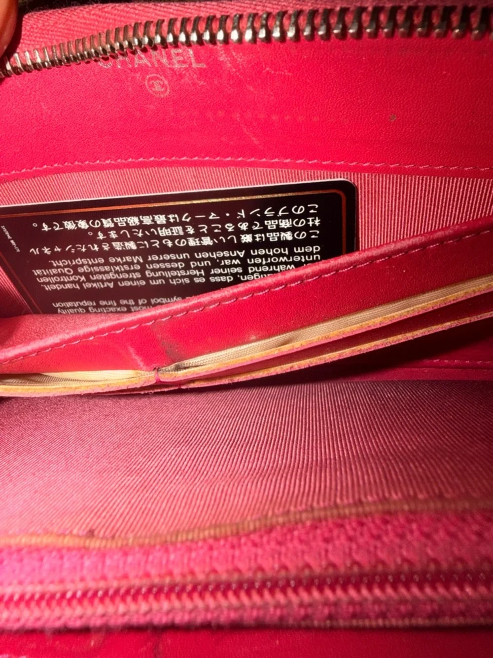 CHANEL Pink Python Zip-Around Wallet with Silver Hardware - Picture 5 of 10